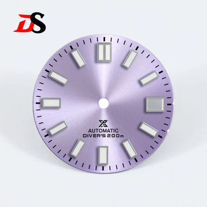 28.5mm Sunburst X Dial Blue Lume Small for NH35 Movement Watch Accessories