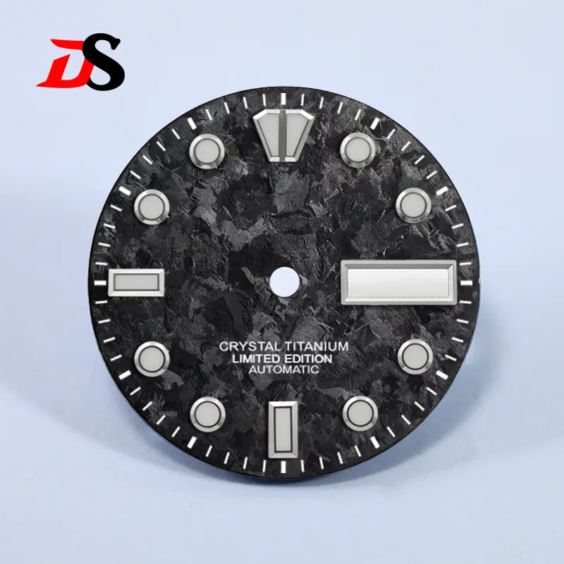 28.5mm Dial BGW9 C3 Lume Ice Crystal Titanium for NH35 NH36 Movement