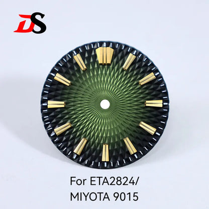 Pineapple Face Dial GS Diamond Pattern 28.5mm Dial No Lume Suitable for NH35 NH38 ETA2824/MIYOTA 9015 Movement No Date
