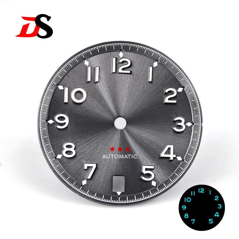 Forerunner Dial Blue Lume 28.5mm Number NH35 Dial Red Five-pointed Star