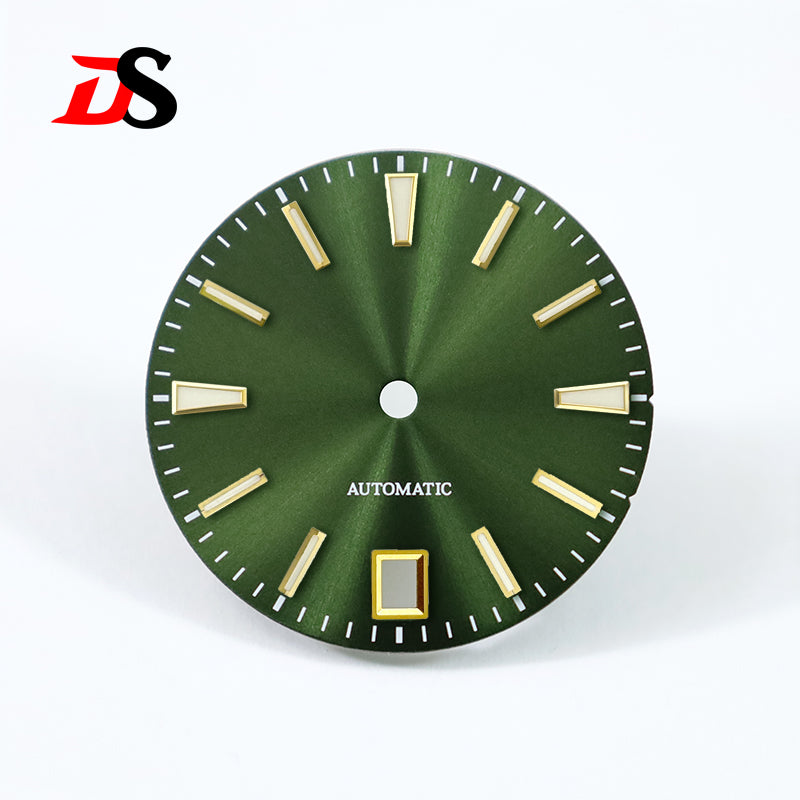 GS 28.5mm Sunburst Dial 6 O'clock Blue Lume NH35 Movement No Lume