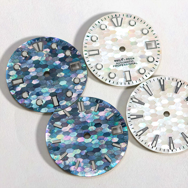 White Mother-of-pearl Dial BGW9 C3 Luminous White Blue MOD NH35 28.5mm