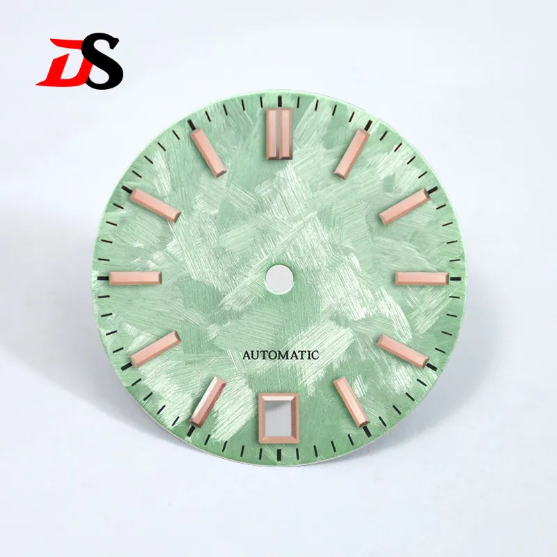 New 28.5mm 6 O'clock Date Dial No Lume Sakura Purple Pink for NH35 Movement SKX007
