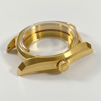 38mm gold Case Bracelet Set Stainless Steel 62GS Sapphire Glass AR Coating High-quality for NH34NH35NH38 Movement
