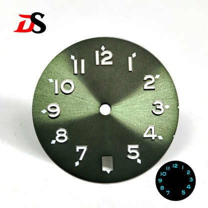 In Stock-No Text Foregoer Dial Blue Lume 28.5mm Number NH35 Dial