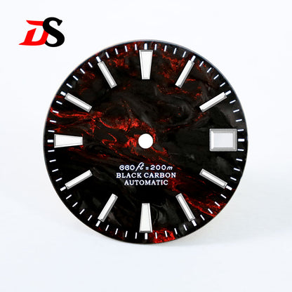 Lava Carbon Fiber No Lume NH35 NH38 Movement 28.5mm