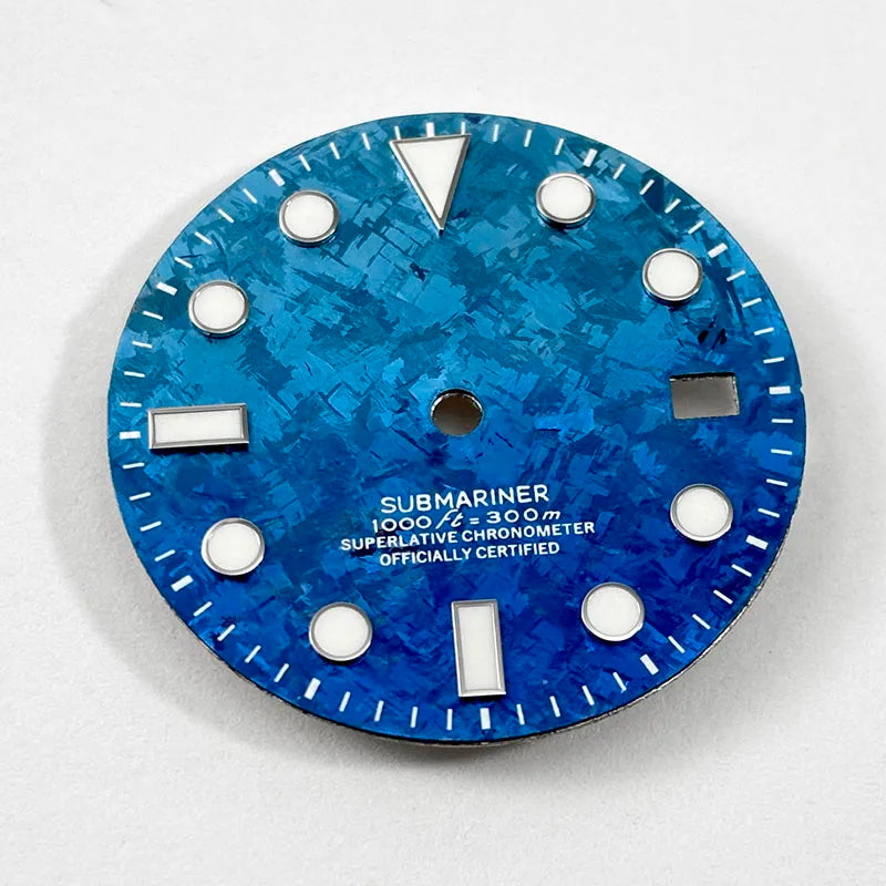28.5mm Watch Dial SUB Crystal Titanium Texture BGW9 C3 Lume ETA2824Movement