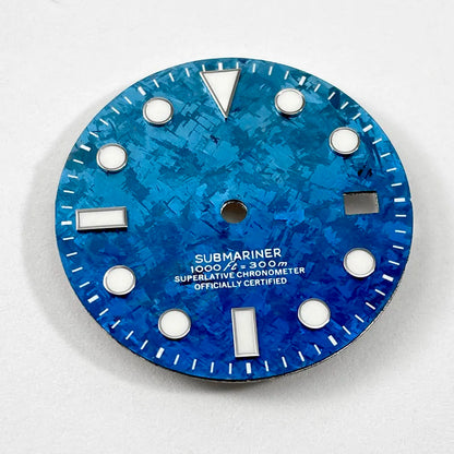28.5mm Watch Dial SUB Crystal Titanium Texture BGW9 C3 Lume ETA2824Movement