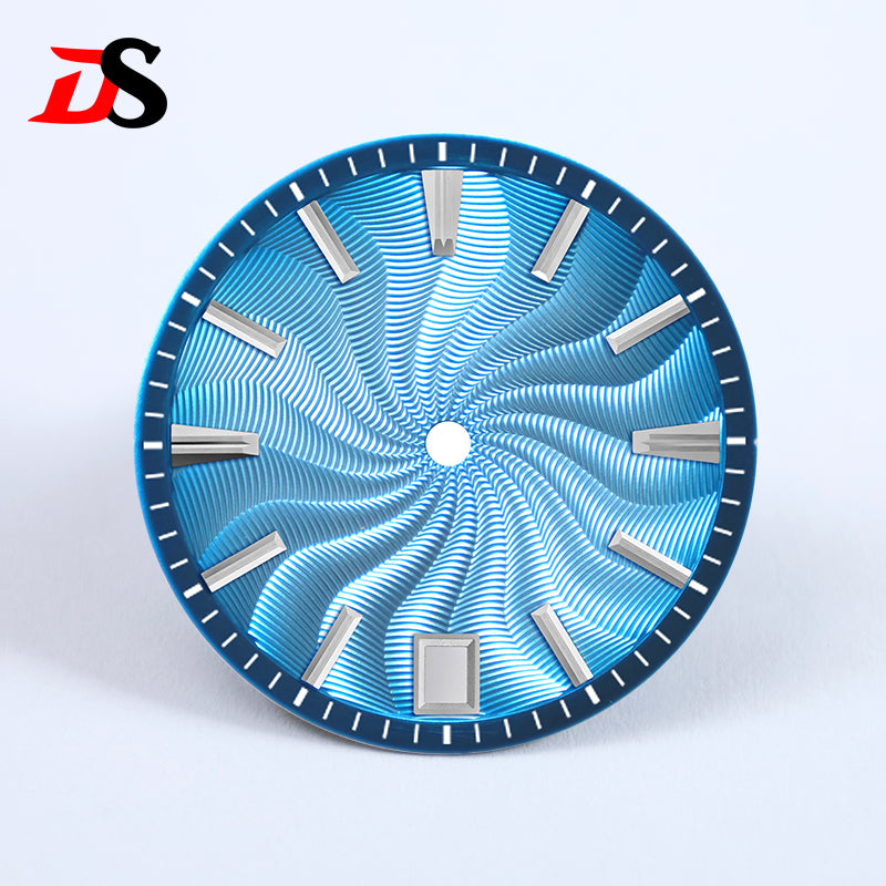 Guilloche Dial 28.5mm No Lume Sterile NH35NH34NH38 Movement 3 O'clock/6 O'clock/no Date