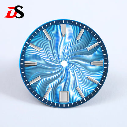 Guilloche Dial 28.5mm No Lume Sterile NH35NH34NH38 Movement 3 O'clock/6 O'clock/no Date