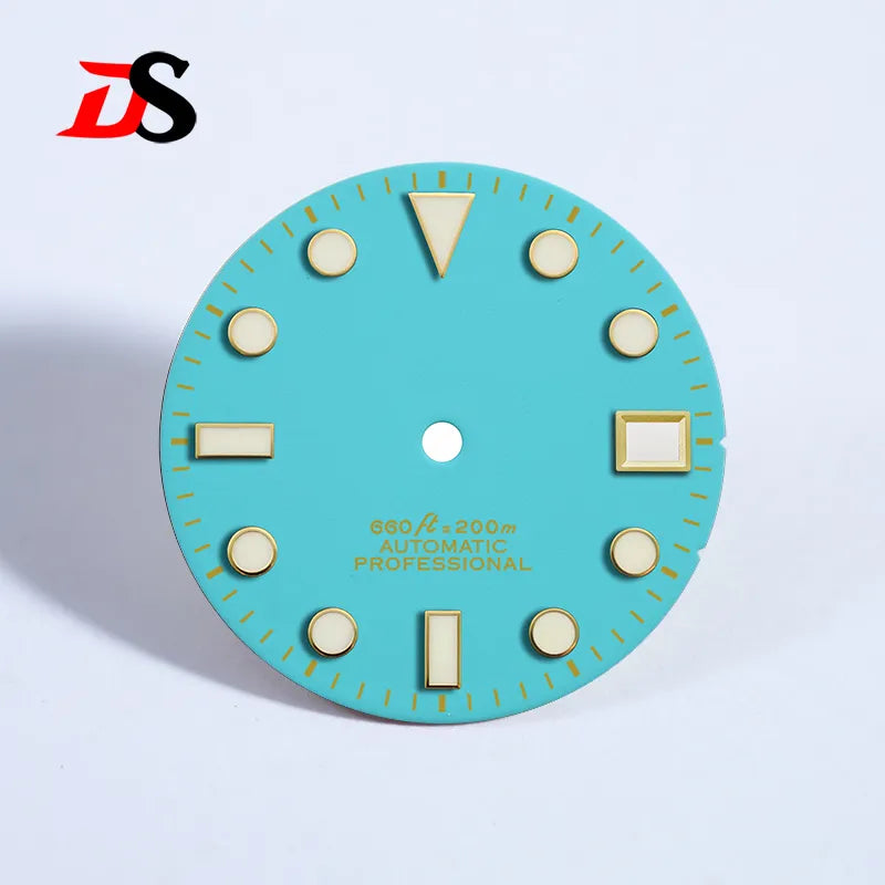28.5mm Gold Sunburst Dial YM SUB for NH35 Movement BGW9 C3 Lume Date