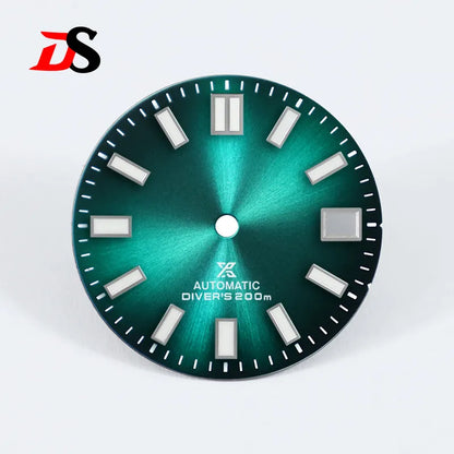 28.5mm Sunburst X Dial Blue Lume Small for NH35 Movement Watch Accessories