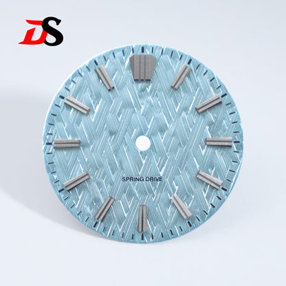 No Date 28.5mm Ice Forests Dial for NH34 NH35 Movement Blue Lume/no Lume