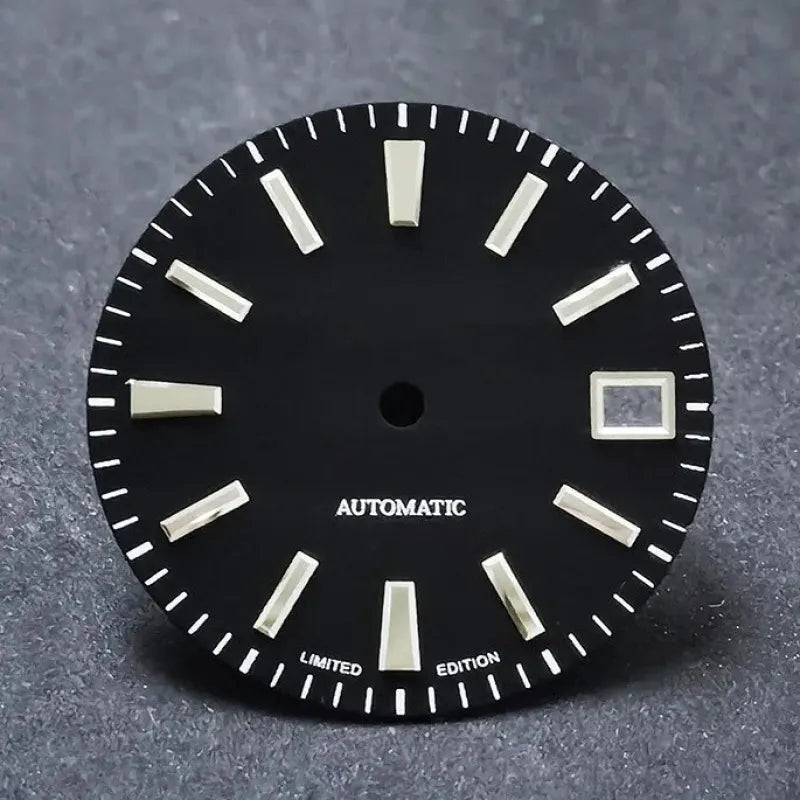No Lume 28.5mm Dial Sunburst Modified Watch NH35 Movement