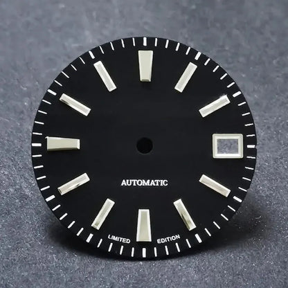 No Lume 28.5mm Dial Sunburst Modified Watch NH35 Movement