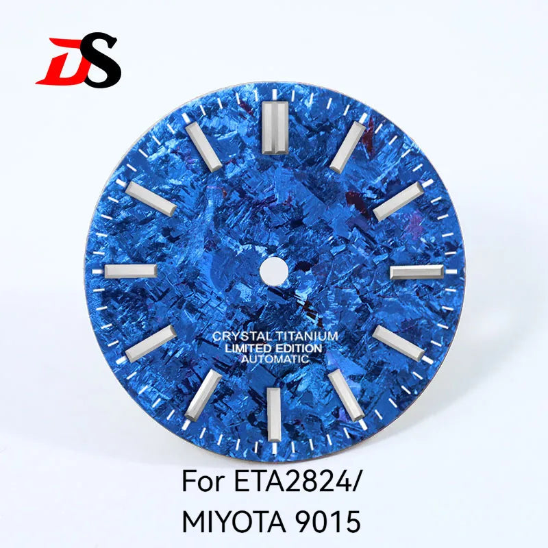 Ice Crystal Titanium 28.5mm Dial No Lume NH35 NH38 ETA2824/MIYOTA 9015 Movement No Date Dial
