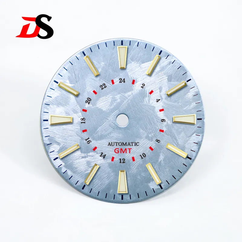 28.5mm Sakura Blue GMT Dial Blue Luminous NH34GMT Movement No Date
