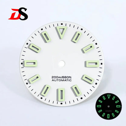 28.5mm Matte Dial Hollow Index BGW9 C3 Lume SKX007 for NH36 Movement No Date Window