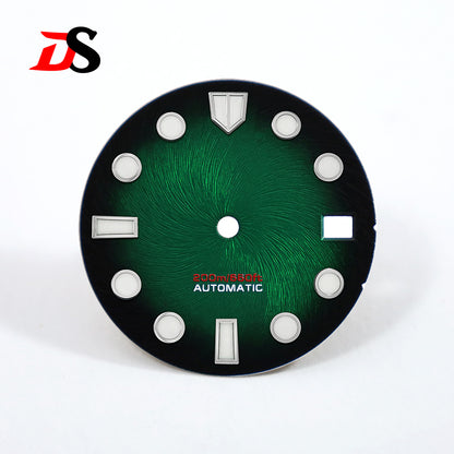 NH35 28.5mm Dial Gradient Texture No Tick Marks Blue Luminous