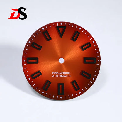 Matte Dial Hollow Index 28.5mm Dark Green Lume for NH35 ETA2824/MIYOTA 9015 Movement