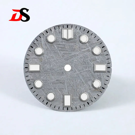 Meteorite Dial 28.5mm Blue Lume NH35 NH38 Movement Natural Grey No Date Dial