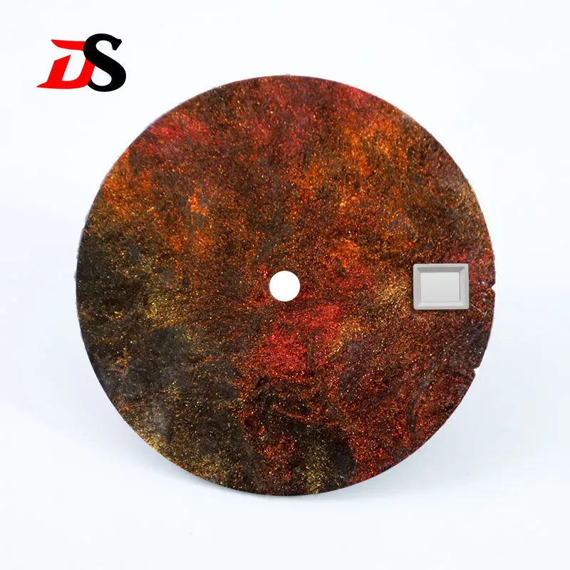 28.5mm Carbon Fiber Dial Rich Color Lava Texture Blank Surface NH35NH38 Movement Date
