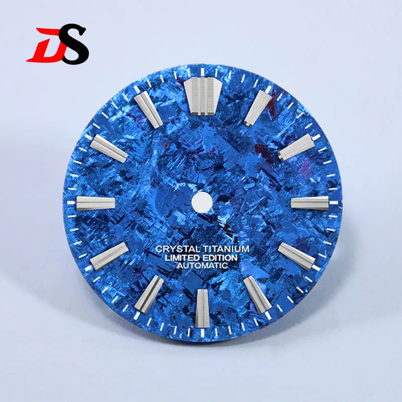 28.5mm Dial Ice Crystal Titanium Dial GS MOD No Lume NH35 Movement No Date Dial