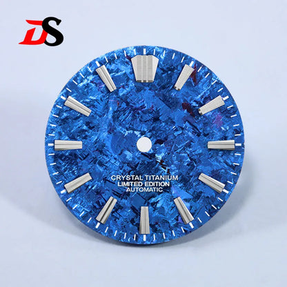 28.5mm Dial Ice Crystal Titanium Dial GS MOD No Lume NH35 Movement No Date Dial