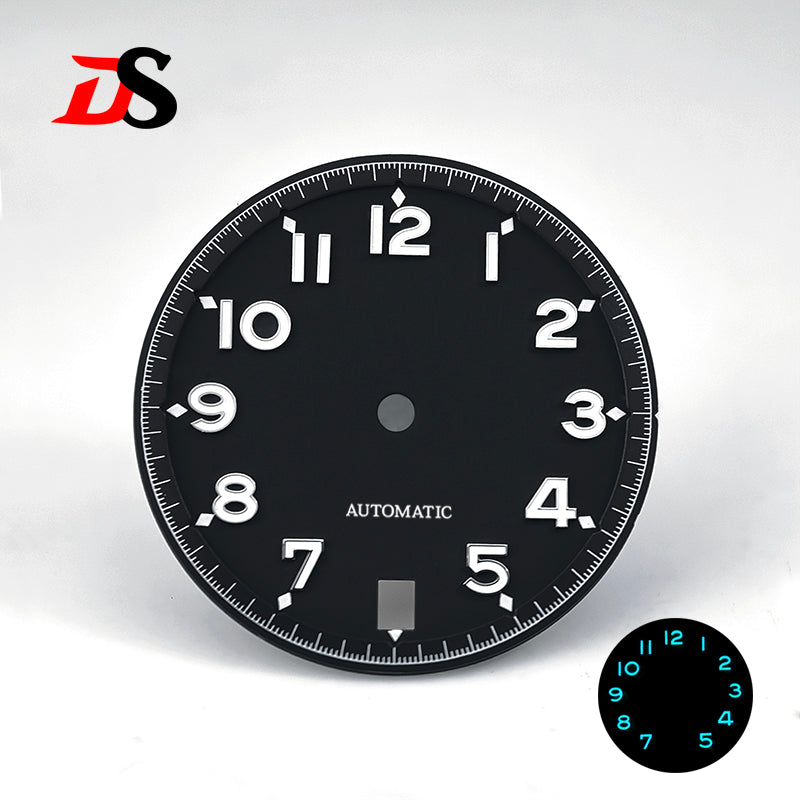 In Stock-Foregoer Dial Blue Lume 28.5mm Number NH35 Dial