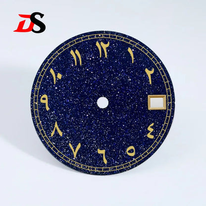 Arab Black Starry Sky Black Sandstone 28.5mm Dial NH35NH38 Movement