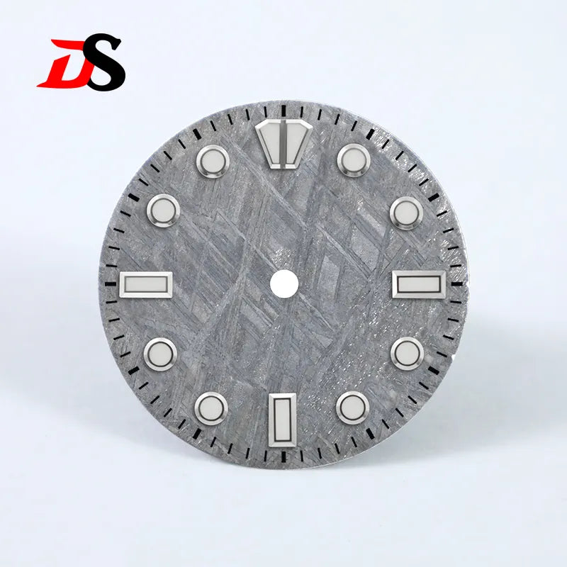 Meteorite Dial 28.5mm Blue Lume NH35 NH38 Movement Natural Grey No Date Dial