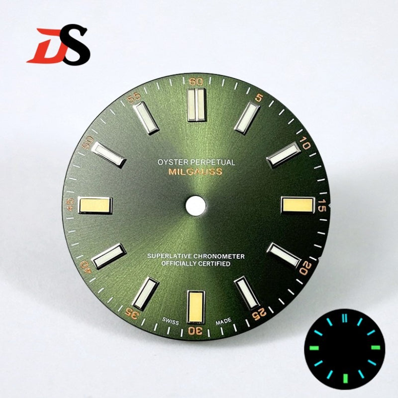 Matte Dial Modified MILGAUSS BGW9 C3 Lume NH38 Scientist Watch 28.5mm