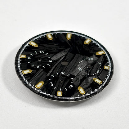 29.5mm Dial Carbon Fiber Blue Lume for VK63 Movement Black Lume
