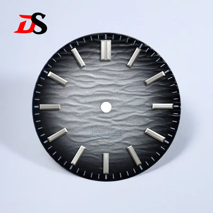 28.5mm Wave Dial Gradient No Lume for NH35/NH38 Movement 3 O'clock Date/no Date
