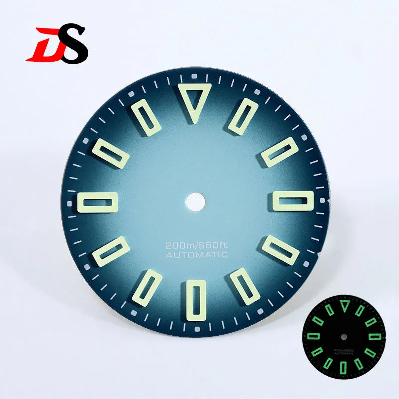28.5mm Matte Dial Hollow Index BGW9 C3 Lume SKX007 for NH36 Movement No Date Window