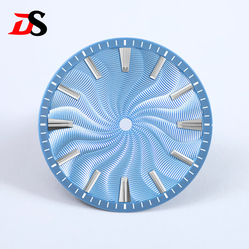 Guilloche Dial 28.5mm No Lume Sterile NH35NH34NH38 Movement 3 O'clock/6 O'clock/no Date