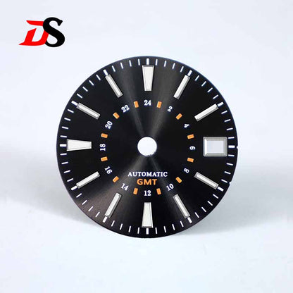 Sunburst 28.5mm Dial Blue Lume NH34 GMT Movement