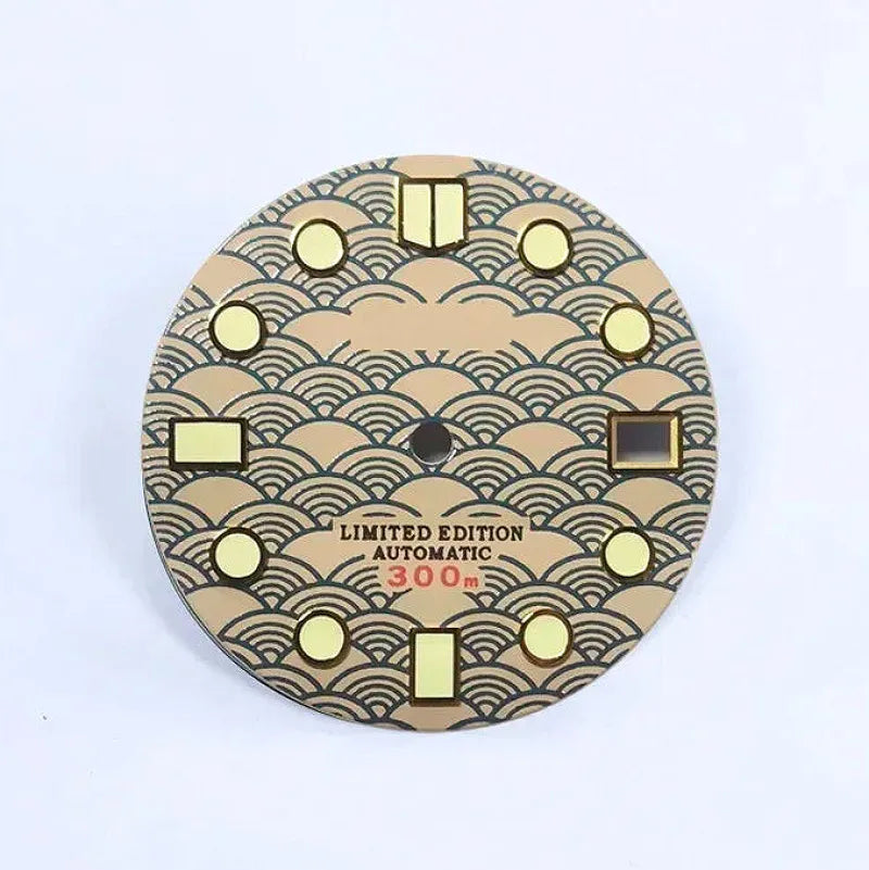 Wave Dial Refit 28.5mm NH35 Movement BGW9 C3 Lume