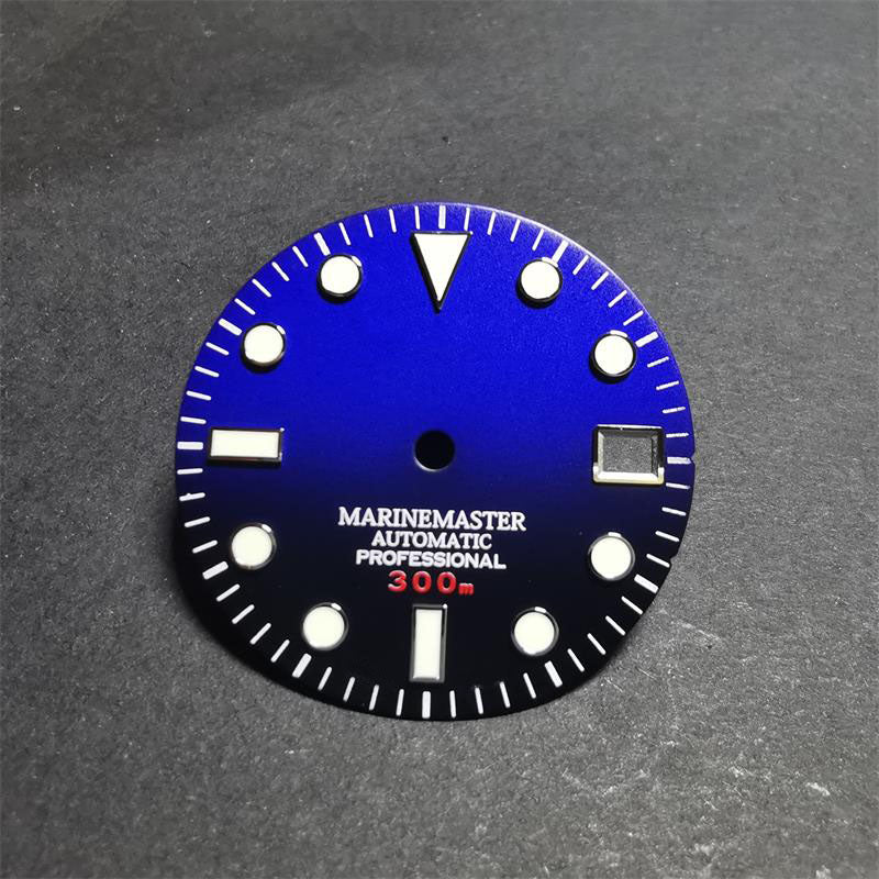 Sunburst Dial Matte Silver YM Index BGW9 C3 Lume for NH35NH36 Movement 28.5mm