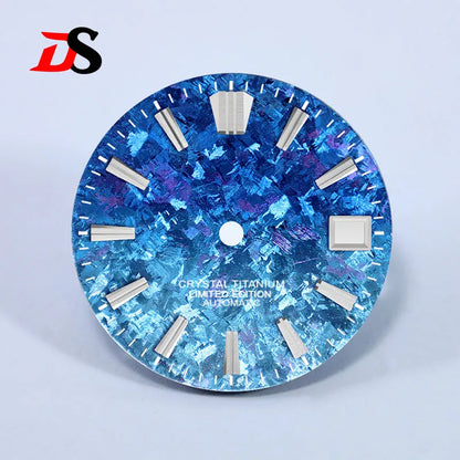 28.5mm Dial Crystal Titanium GS MOD Chaotic Texture No Lume NH35 Movement