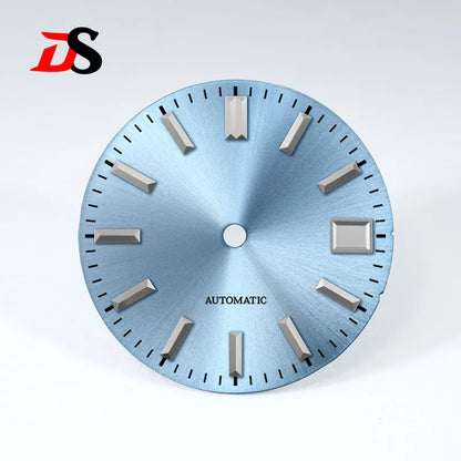 Envelope Index 28.5mm Sunburst Matte Black Dial No Lume for NH35 Movement