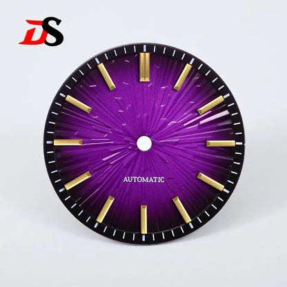 28.5mm Gradient Wood Grain Dial No Lume for NH35/NH38 Movement 3 O'clock Date/no Date