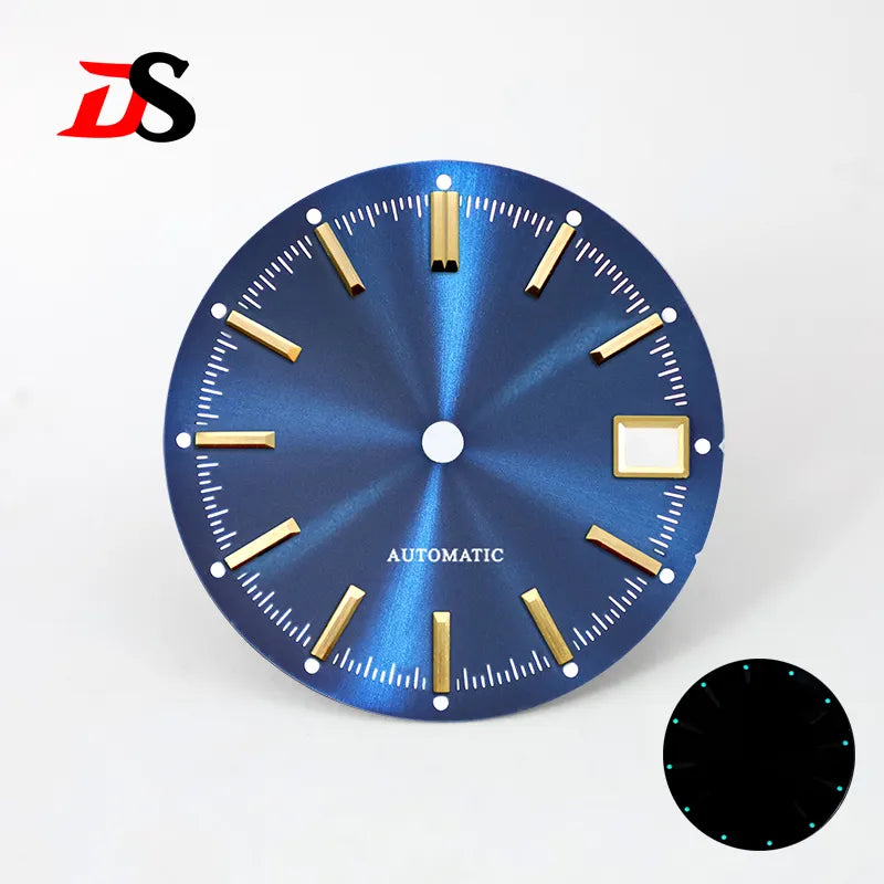 28.5mm Dia Blue Lume Sunburst Dial NH35 Movement