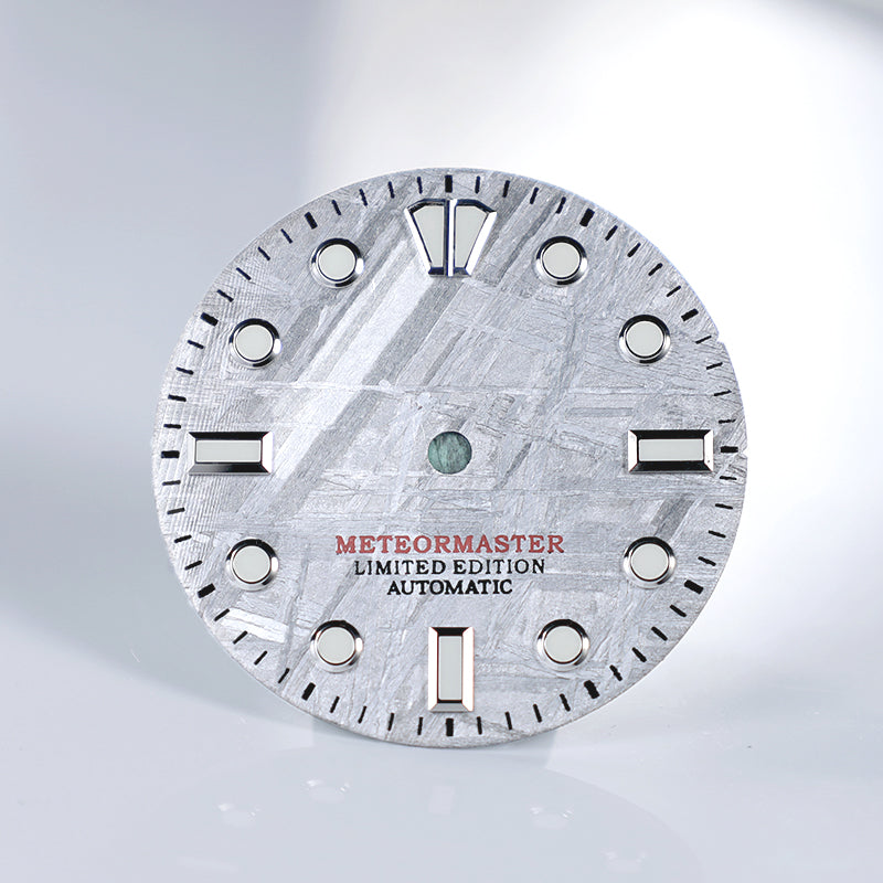 No Date Natural Gray Meteorite Dial NH35NH36 28.5mm