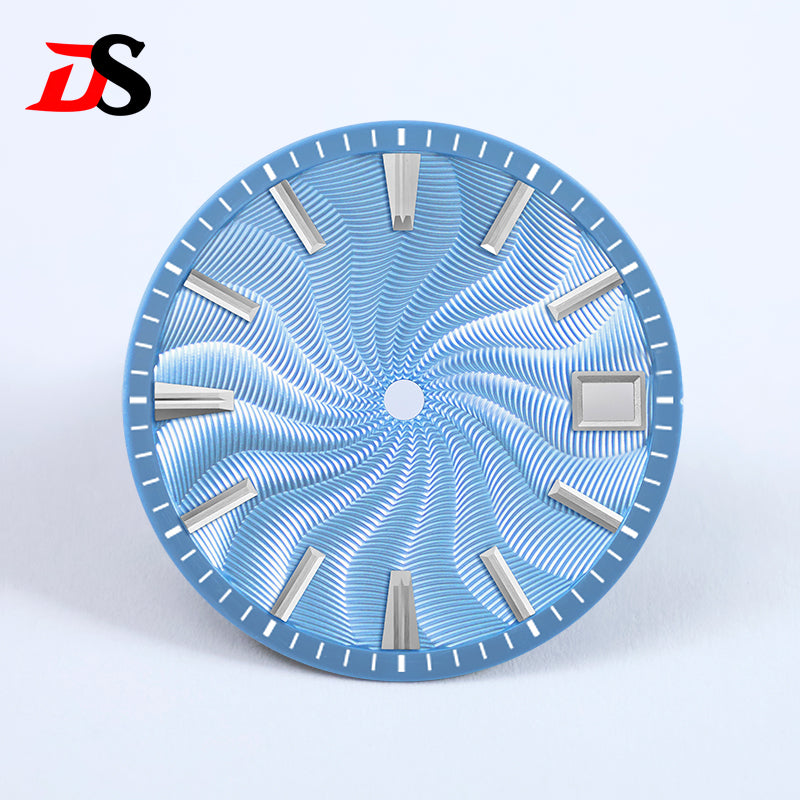 Guilloche Dial 28.5mm No Lume Sterile NH35NH34NH38 Movement 3 O'clock/6 O'clock/no Date
