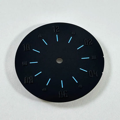 28.5mm Matte Dial Cockpit Instruments Pilot-inspired BGW9 NH38 NH35 ETA2824 SW200 Miyota 9015 Movement Black Lume