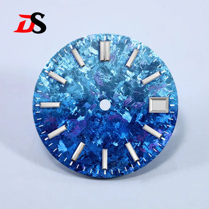 28.5mm Dial Grey Crystal Titanium Texture NO Lume NH35 Movement