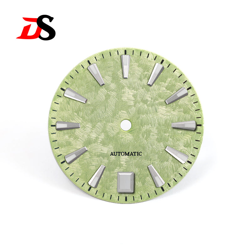 62GS 6 O'clock Date Dial Cherry Minute Mark NH35 Blue Lume Sakura Spring Light-green 28.5mm for SKX007 GS