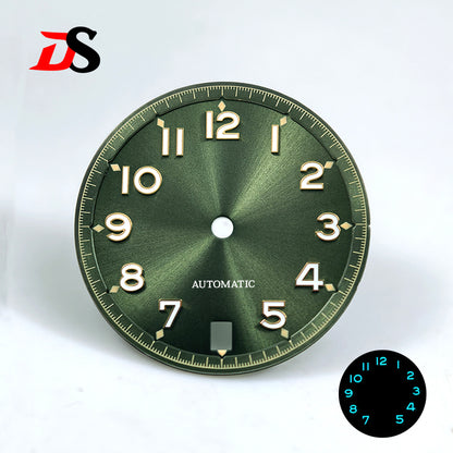 In Stock-Foregoer Dial Blue Lume 28.5mm Number NH35 Dial