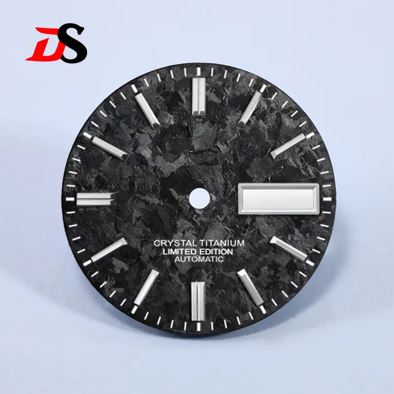 Ice Crystal Titanium Dial 28.5mm DAY DATE No Lume NH35 NH36 Movement